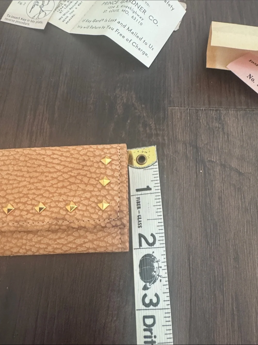 Vintage Princess Gardner Key Case Leather Organizer Trifold